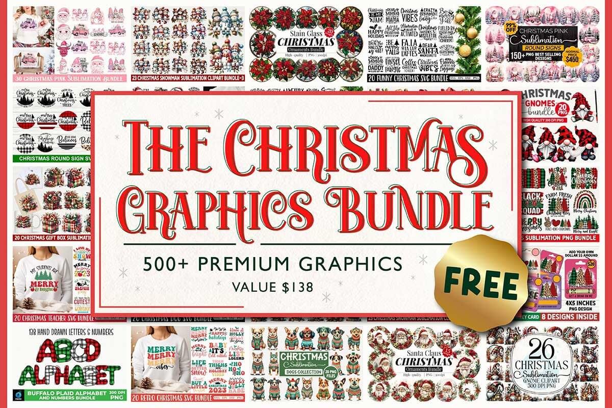 Get The Christmas Graphics Bundle for free[27 sets valued at $138]