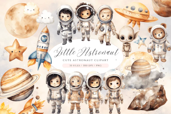 Get Cute Astronaut Clipart, Outer Space PNG for free