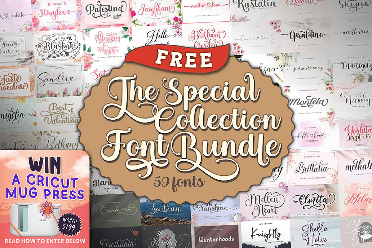 Get The Special Collection Font Bundle for free[59 fonts valued at $726]