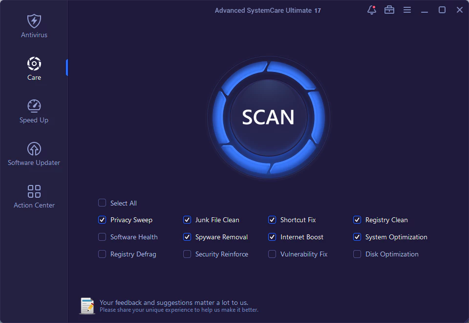 Get Advanced SystemCare Ultimate 17 one year license for free[Windows]