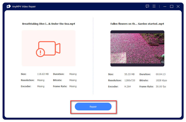 Get AnyMP4 Video Repair for free[Windows]