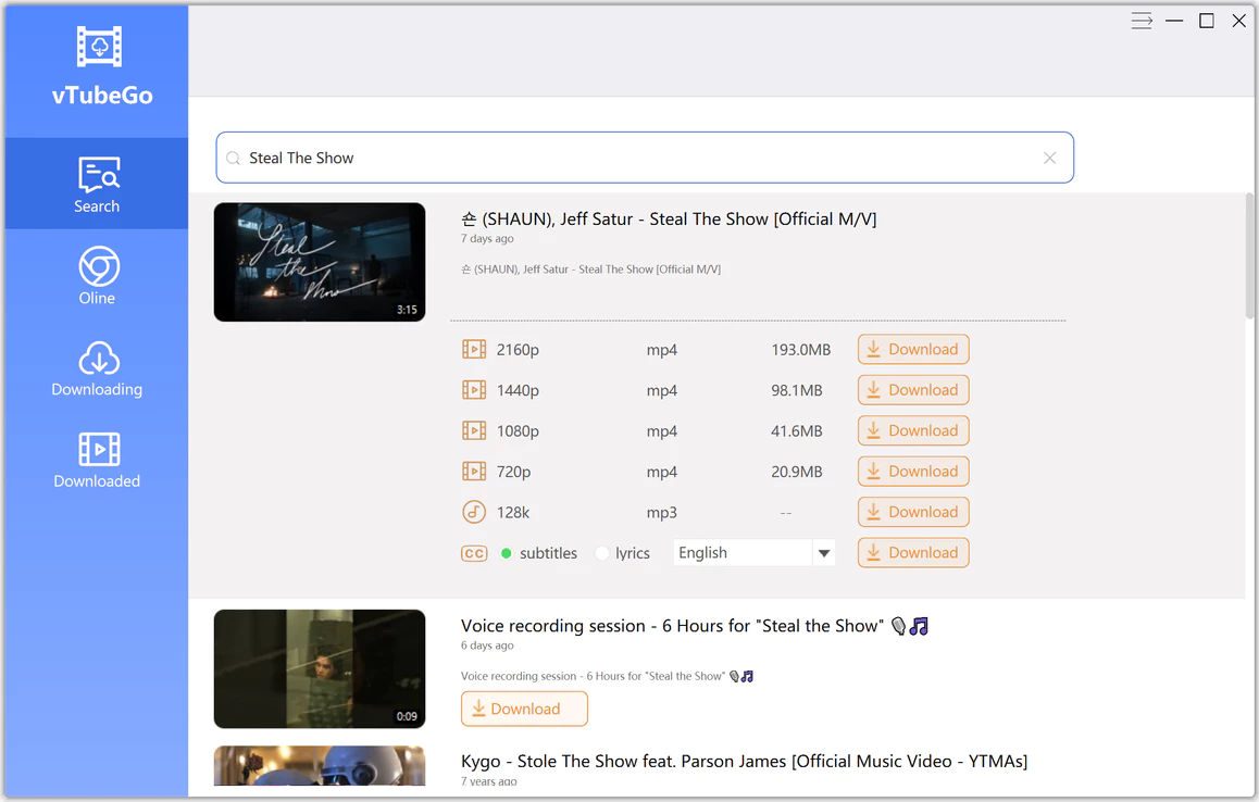 Get vTubeGo Video Downloader V2.1.3 for free[Windows]