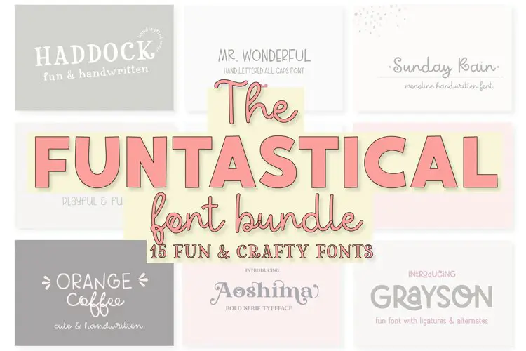 Font Bundle Funtastical Font Bundle — Free Giveaway (Worth $12.00)