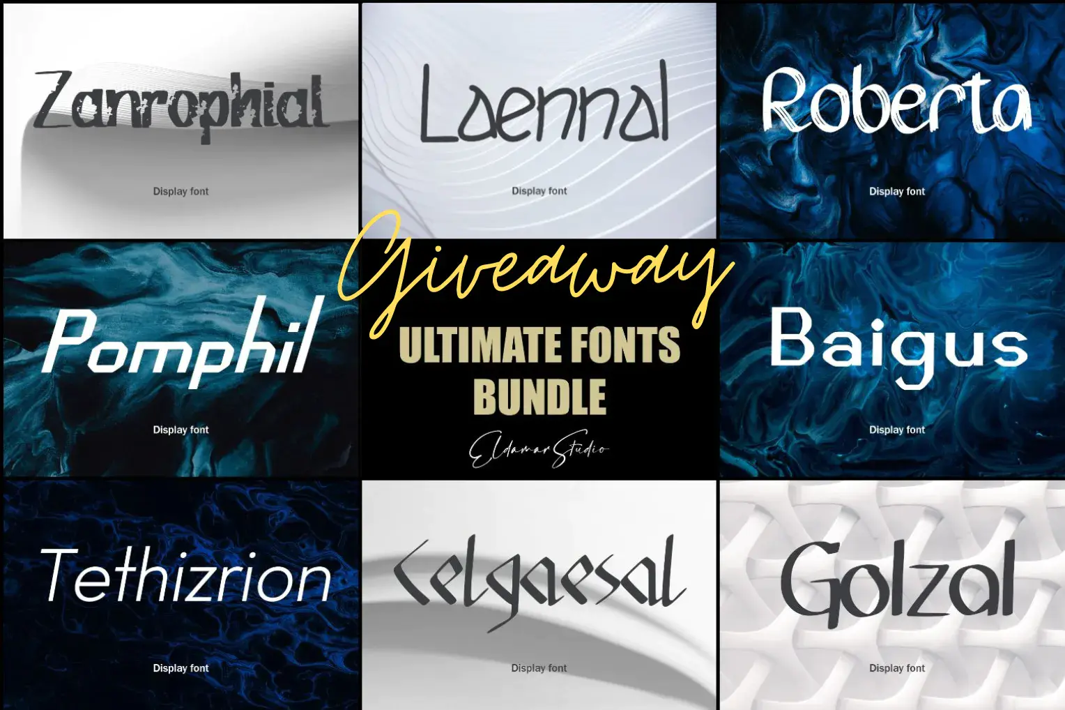 Font Bundle 100 Ultimate Fonts Bundle — Free Giveaway (Worth $29.00)