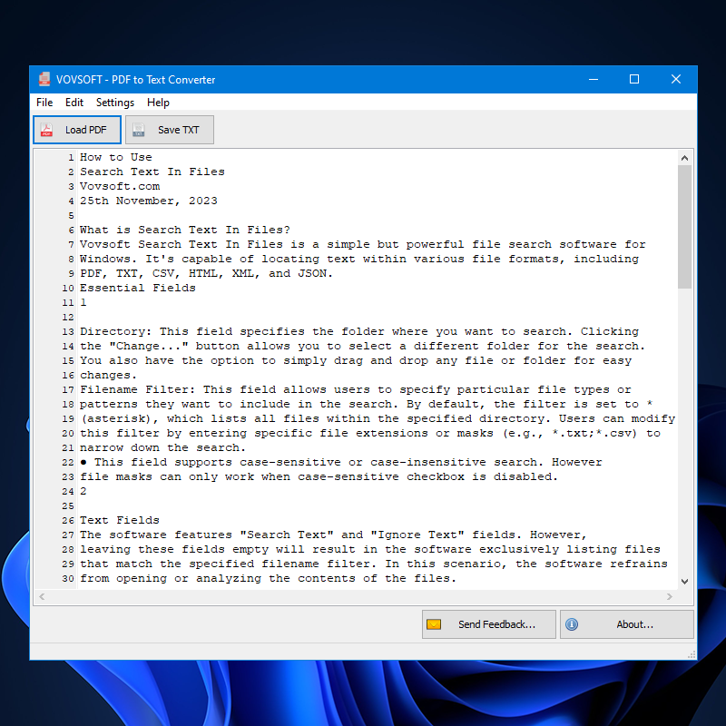 Convert PDF Document to Text Document Vovsoft PDF to Text Converter Free Giveaway (Worth $19.00) — Free Giveaway (Worth $19.00)