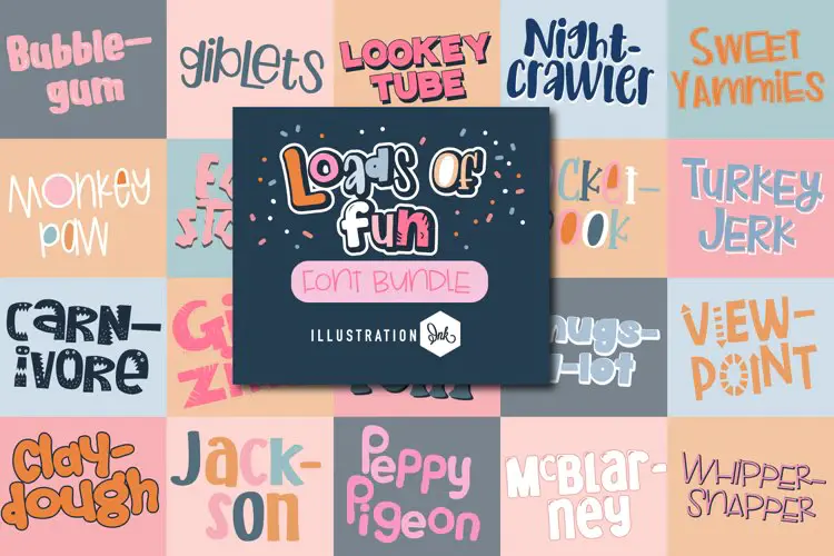 Limited time get Font Bundle Loads of Fun Font Bundle for free[Windows, macOS][$10.00 -> Free]