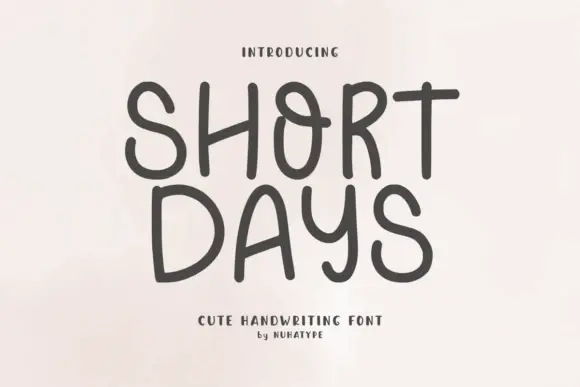 Font Short Days Font Free Giveaway (Worth $29.99) — Free Giveaway (Worth $29.99)