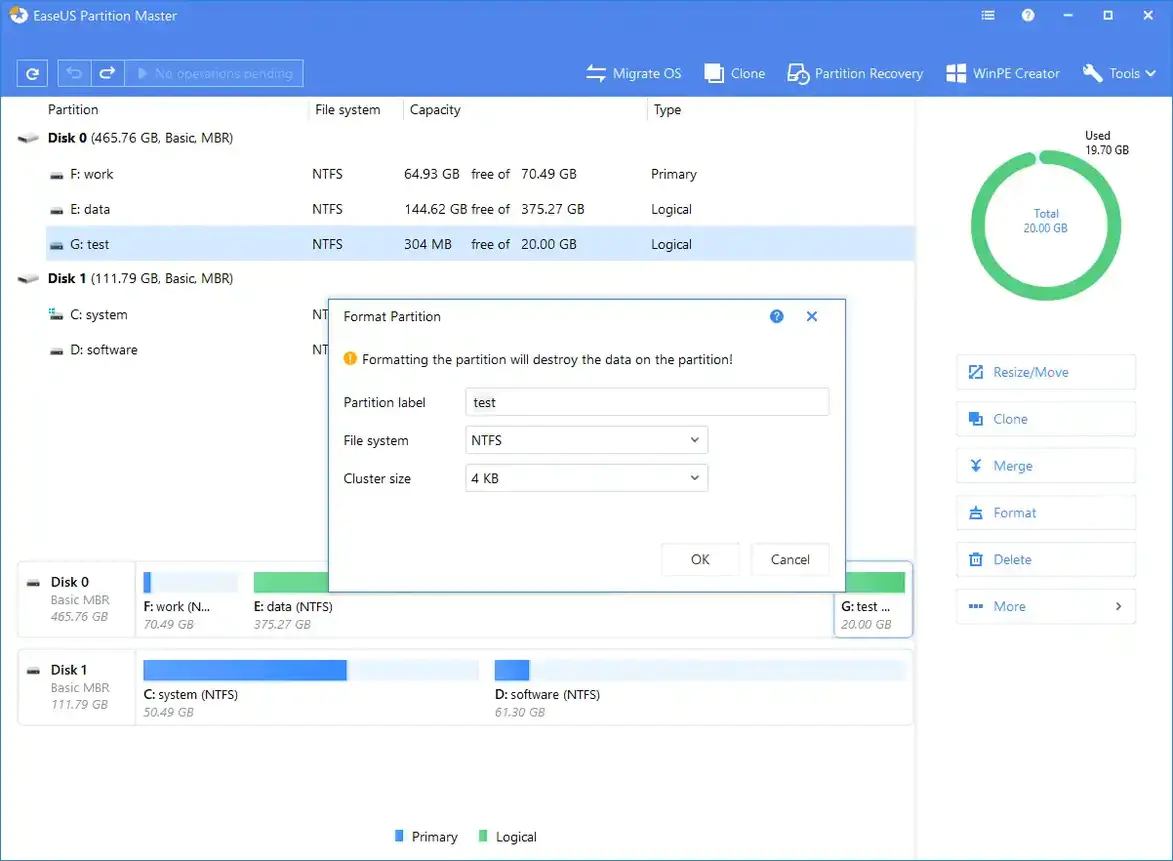 EaseUS Partition Master Professional – EaseUS Partition Master Professional[Windows][$39.95→0]