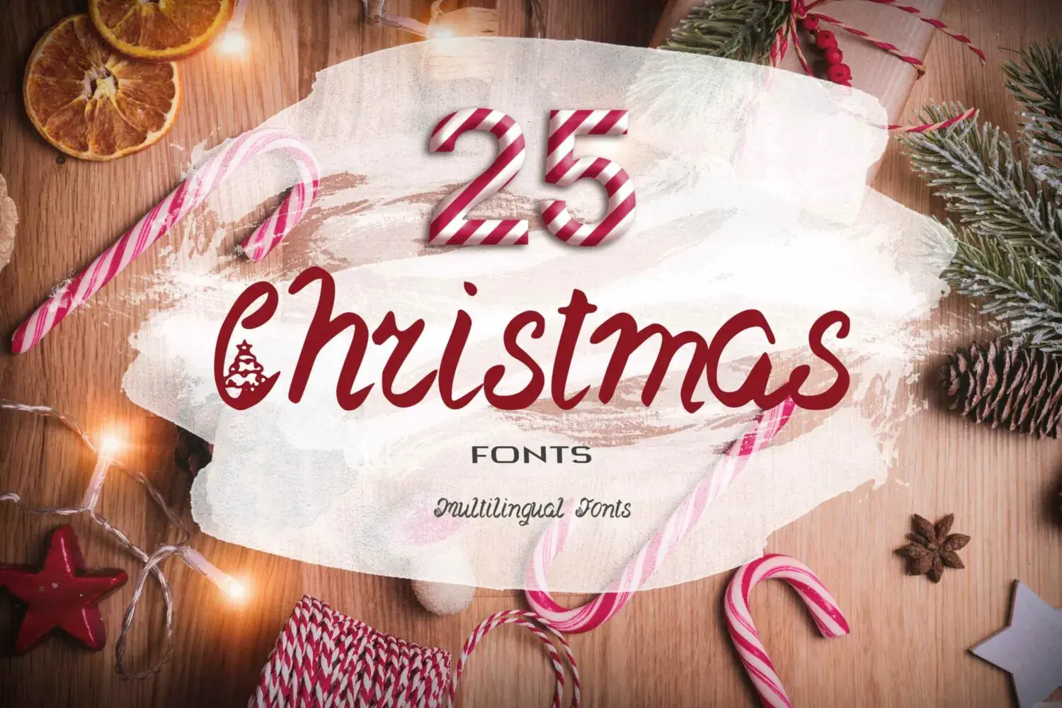 Get the 25 Christmas Fonts font package for free [Windows、macOS][$29→0]