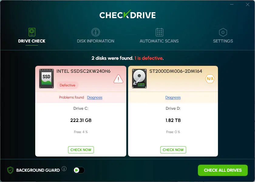 Limited time get Hard Disk Check Monitoring Software CheckDrive 2026 for free[Windows][$19.95 -> Free]