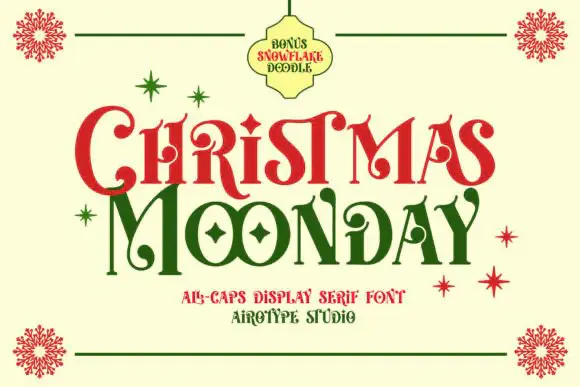 Font Christmas Moonday — Free Giveaway (Worth $12.00)