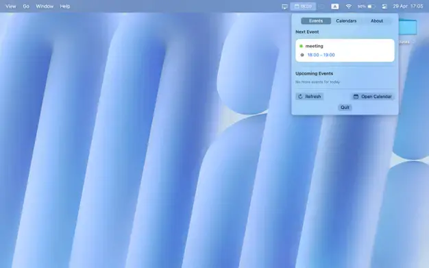 Limited time get Check the schedule in the menu bar CalendarPeek for free[macOS][$8.00 -> Free]