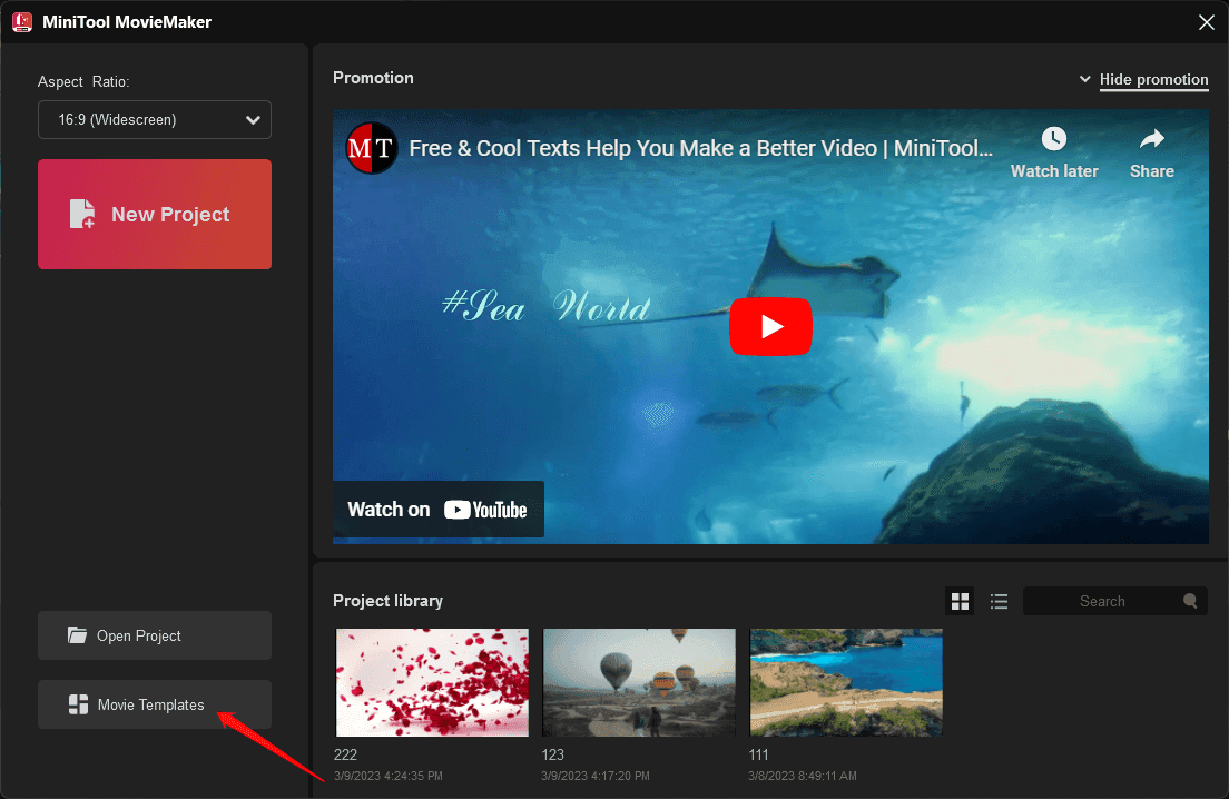 MiniTool MovieMaker - Video Editing Tool [Windows]