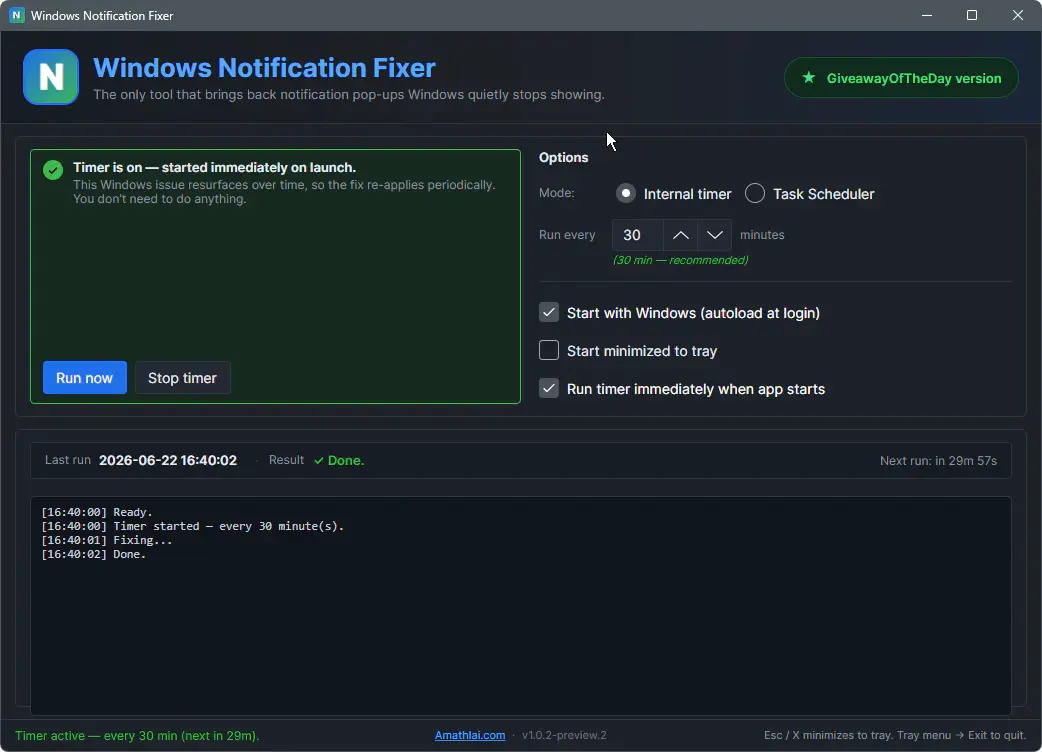 Windows Notification Fixer Windows Notification Fixer — Free Giveaway (Worth $12.00)