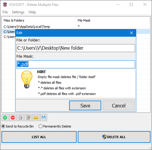 批量删除File Vovsoft Delete Multiple Files Free Giveaway (Worth $19.00) Free Giveaway (Worth $19.00) — Free Giveaway (Worth $19.00)