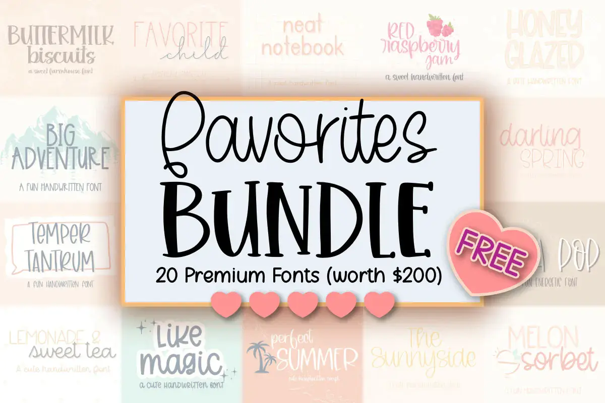 Limited time get Font Package Favorites Font Bundle for free[Windows, macOS][$28.57 -> Free]