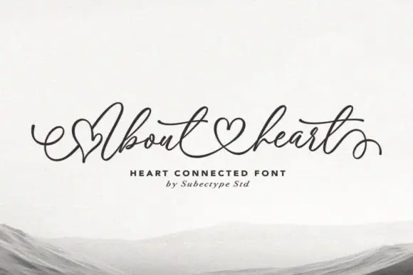 Limited-time free font download About Heart[Windows、macOS][$15→0]