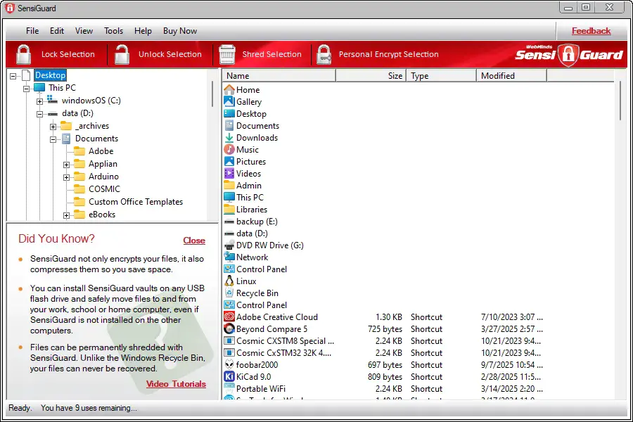 Limited time get File, Folder Encryption Tool SensiGuard for free[Windows][$39.00 -> Free]