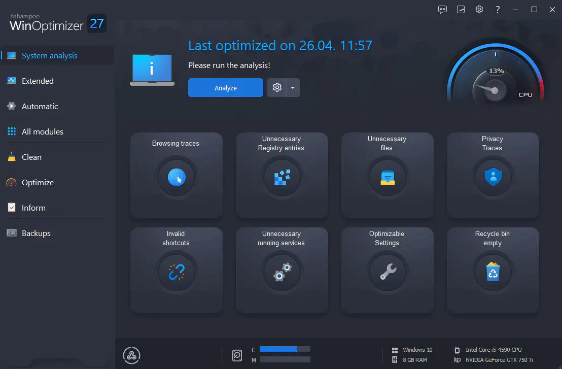 Ashampoo WinOptimizer 27 — Free Giveaway (Worth $49.99)