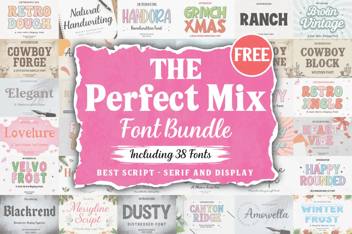 Limited time get Font Package The Perfect Mix Font Bundle for free[Windows, macOS][$22.57 -> Free]