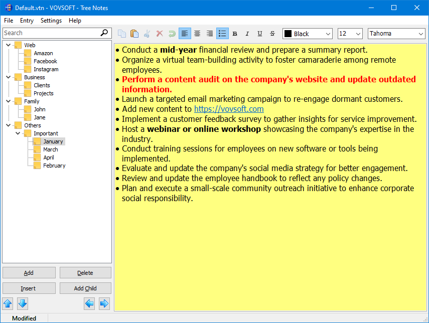 Vovsoft Tree Notes — Free Giveaway (Worth $19.00)