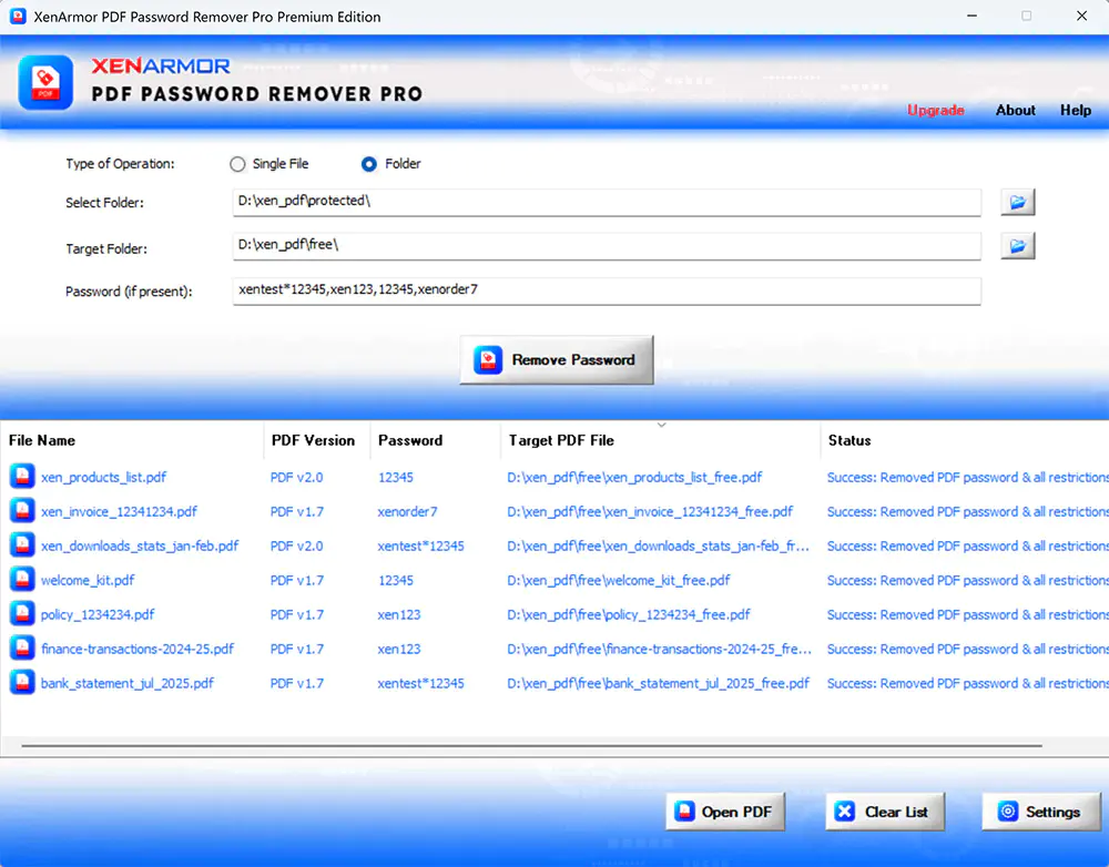 Limited time get PDF Document Password Removal Tool XenArmor PDF Password Remover Pro for free[Windows][$19.95 -> Free]