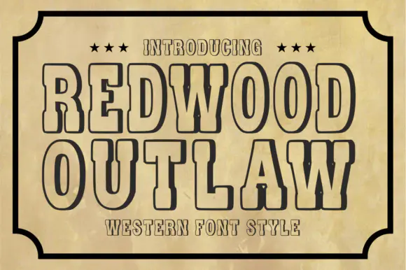 Font Redwood Outlaw Font Free Giveaway (Worth $29.99) — Free Giveaway (Worth $29.99)