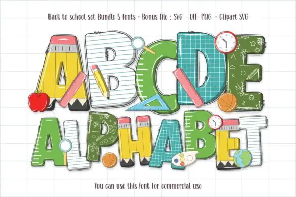 Font Back to School Set Free Giveaway (Worth $10.00) — Free Giveaway (Worth $10.00)