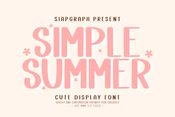 Limited time get Font Simple Summer Font for free[Windows, macOS][$29.99 -> Free]