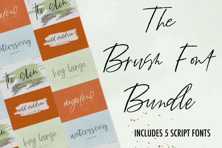 Font Bundle The Brush Font Bundle — Free Giveaway (Worth $20.00)
