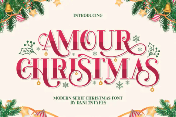 Limited-time free font download Amour Christmas Font [Windows, macOS]