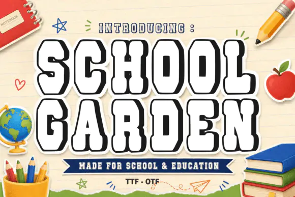 Font School Garden Font — Free Giveaway (Worth $29.99)