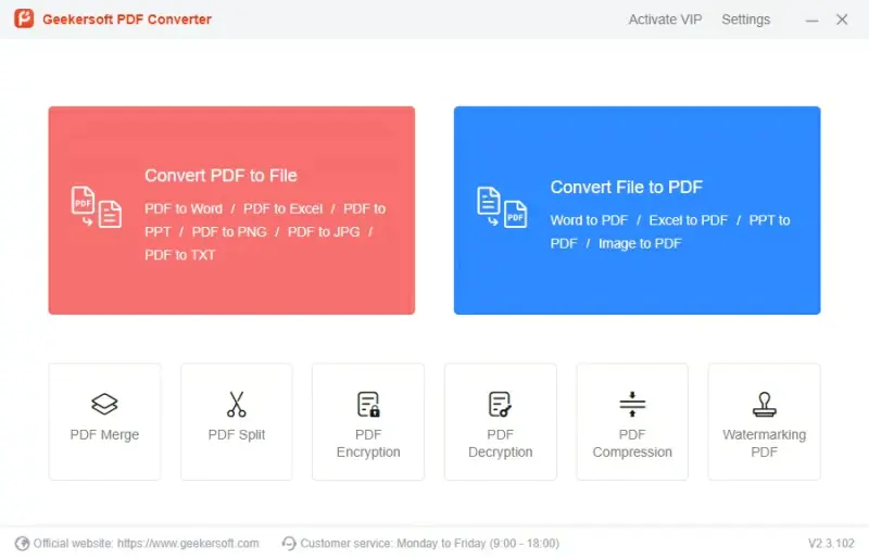 GeekerPDF Converter - PDF Document Conversion Tool [Windows] [$69.99→0]